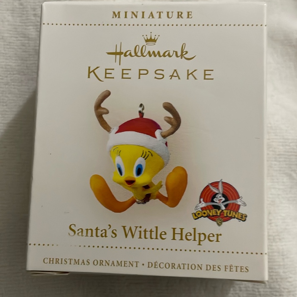 Hallmark Keepsake Santa’s Wittle Helper Tweedy Bird Looney Tunes Miniature NEW